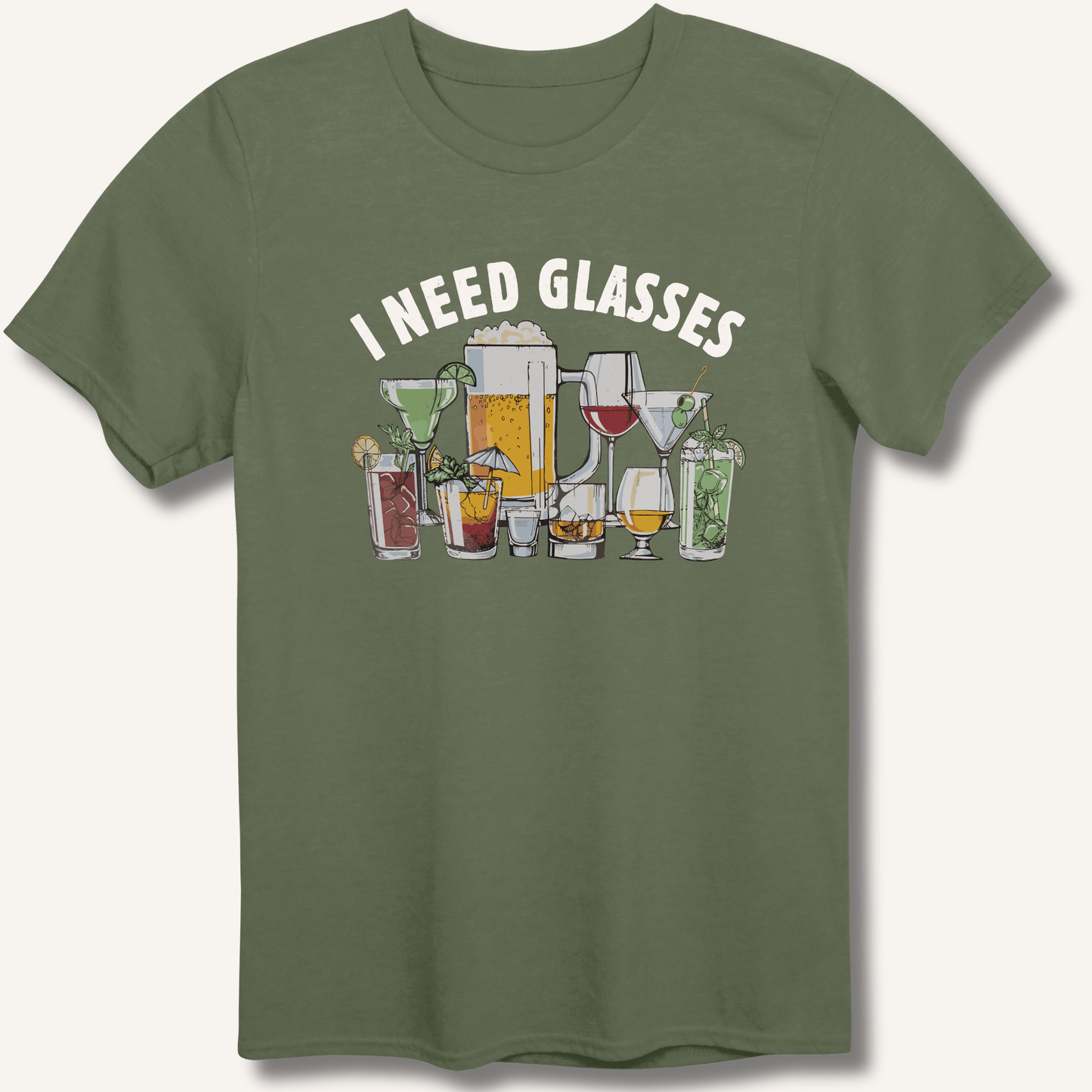 I Need Glasses T-Shirt - Sip & Shirt