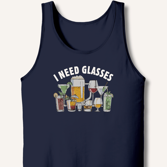 I Need Glasses Tank - Sip & Shirt