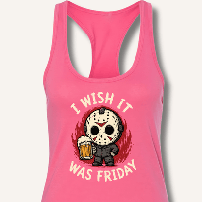 I Wish It Was Friday Racerback Tank - Sip & Shirt