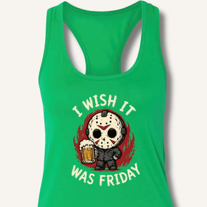 I Wish It Was Friday Racerback Tank - Sip & Shirt