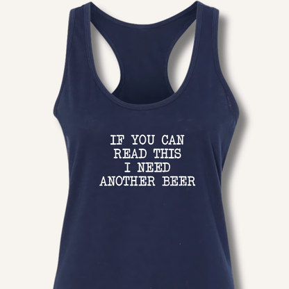 If You Can Read This Racerback Tank - Sip & Shirt