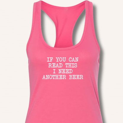 If You Can Read This Racerback Tank - Sip & Shirt