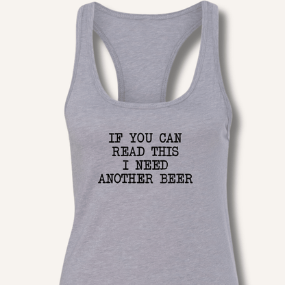If You Can Read This Racerback Tank - Sip & Shirt