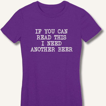 If You Can Read This Women's Fitted T-Shirt - Sip & Shirt