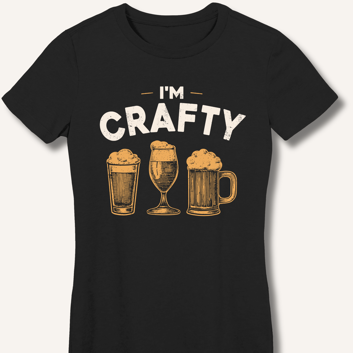 I'm Crafty Fitted T-Shirt - Sip & Shirt