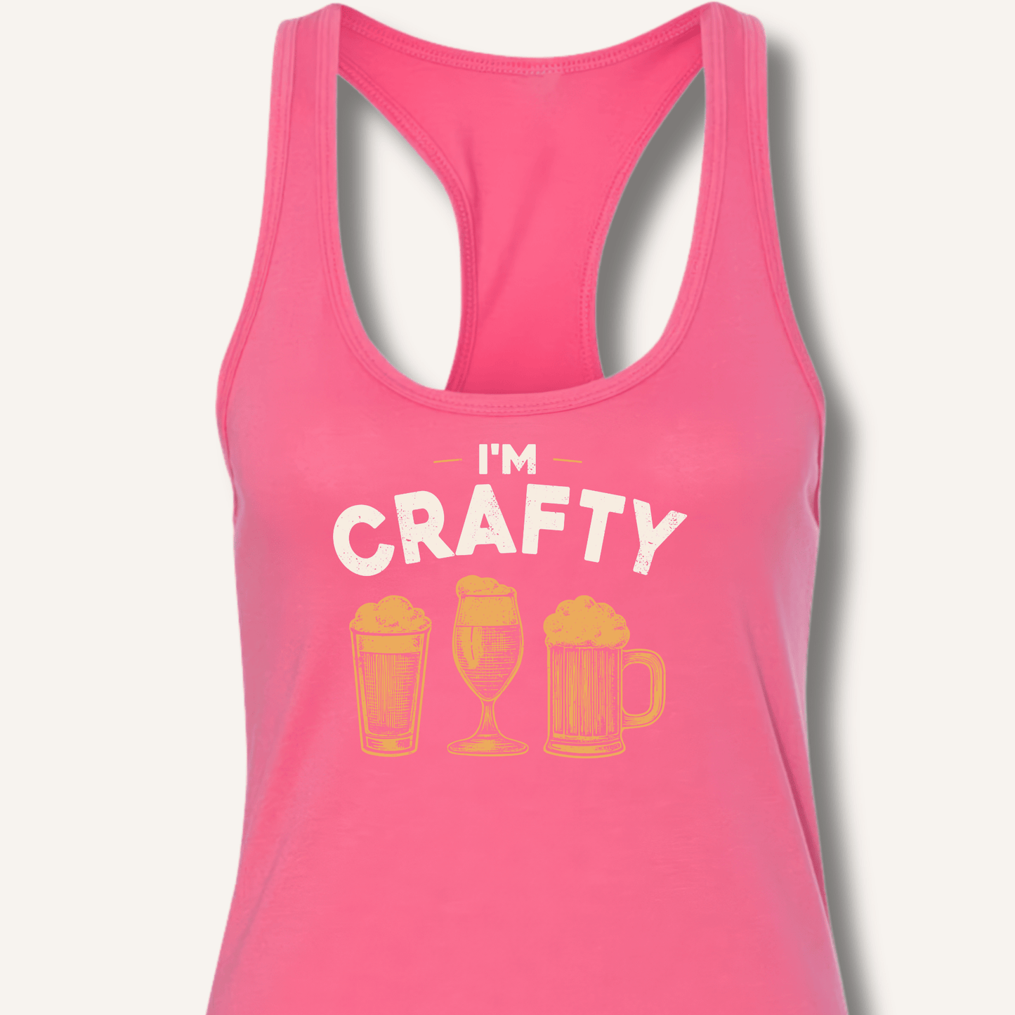 I'm Crafty Racerback Tank - Sip & Shirt