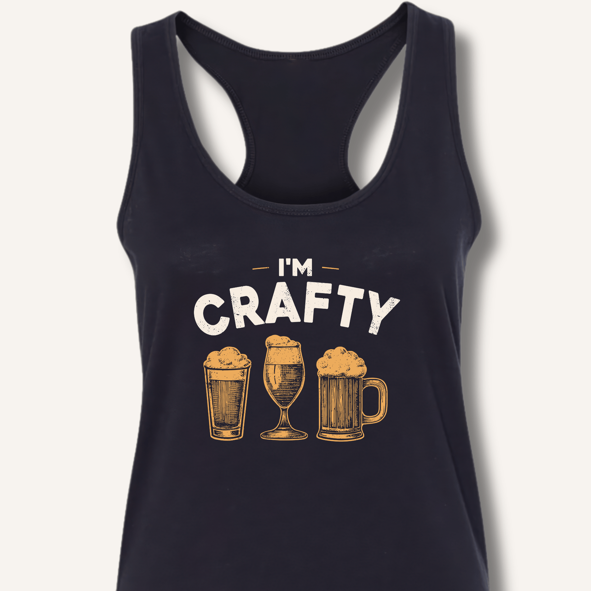 I'm Crafty Racerback Tank - Sip & Shirt