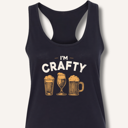 I'm Crafty Racerback Tank - Sip & Shirt