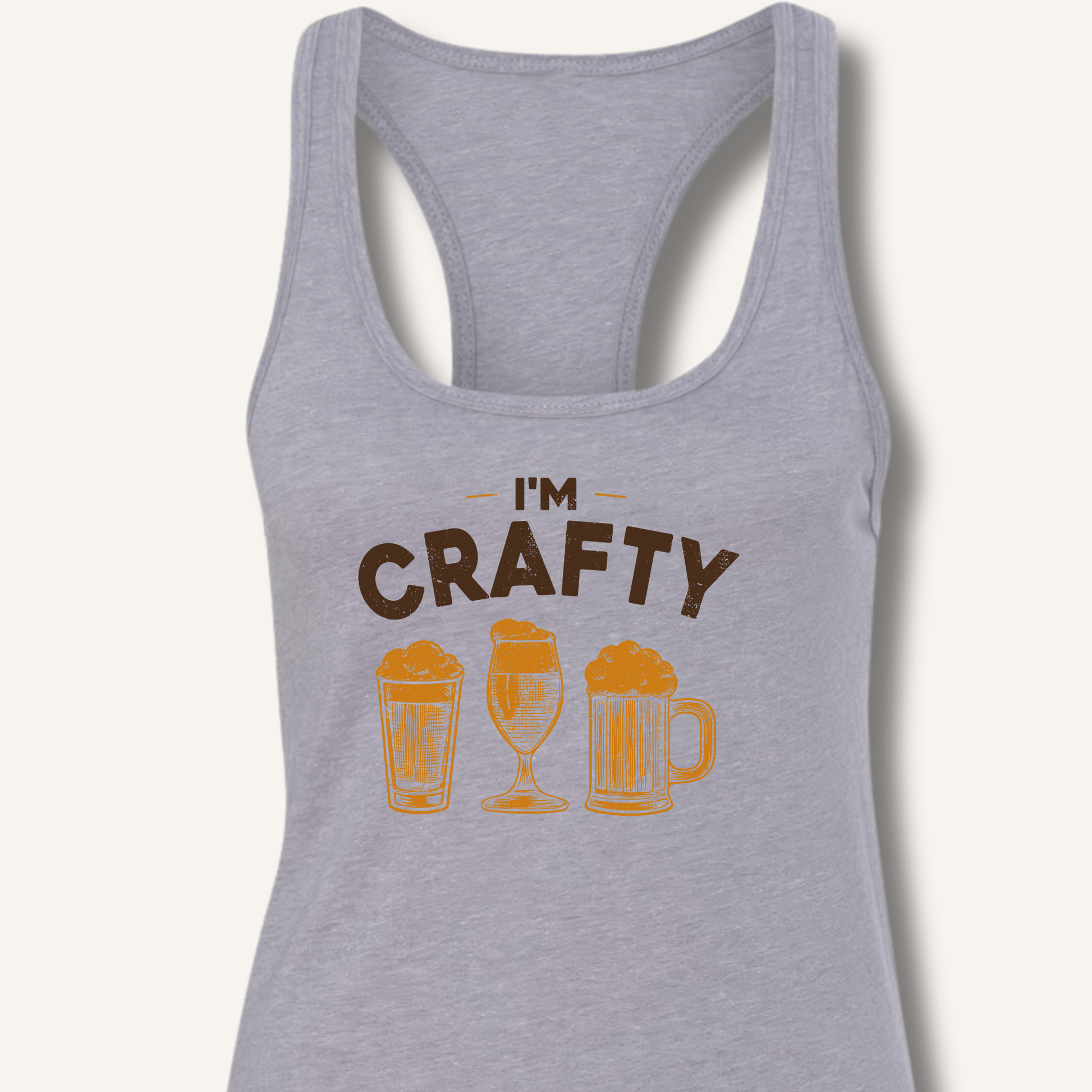 I'm Crafty Racerback Tank - Sip & Shirt