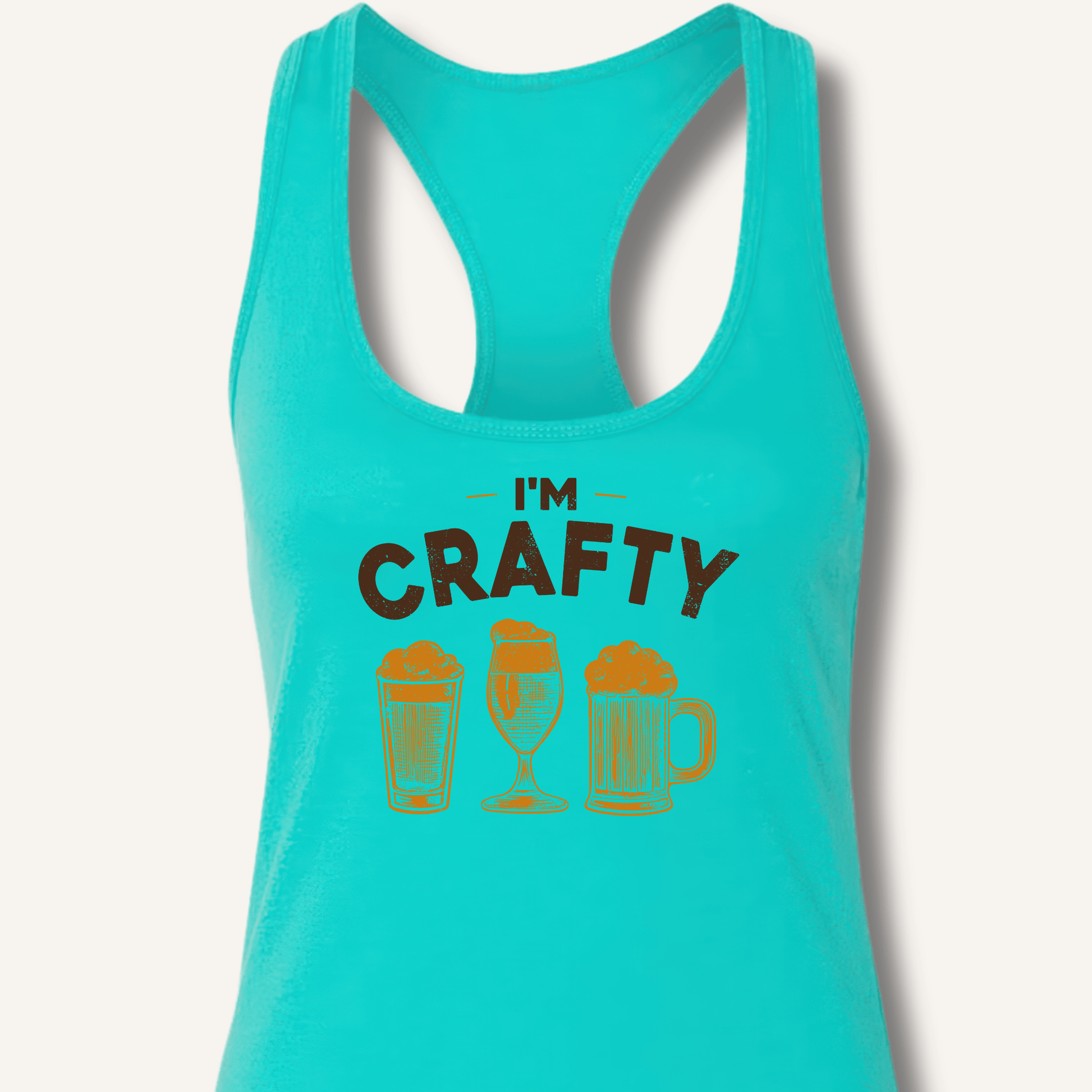 I'm Crafty Racerback Tank - Sip & Shirt