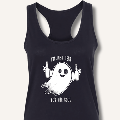 I'm Just Here For The Boos Racerback Tank - Sip & Shirt