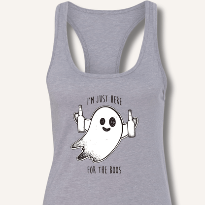 I'm Just Here For The Boos Racerback Tank - Sip & Shirt