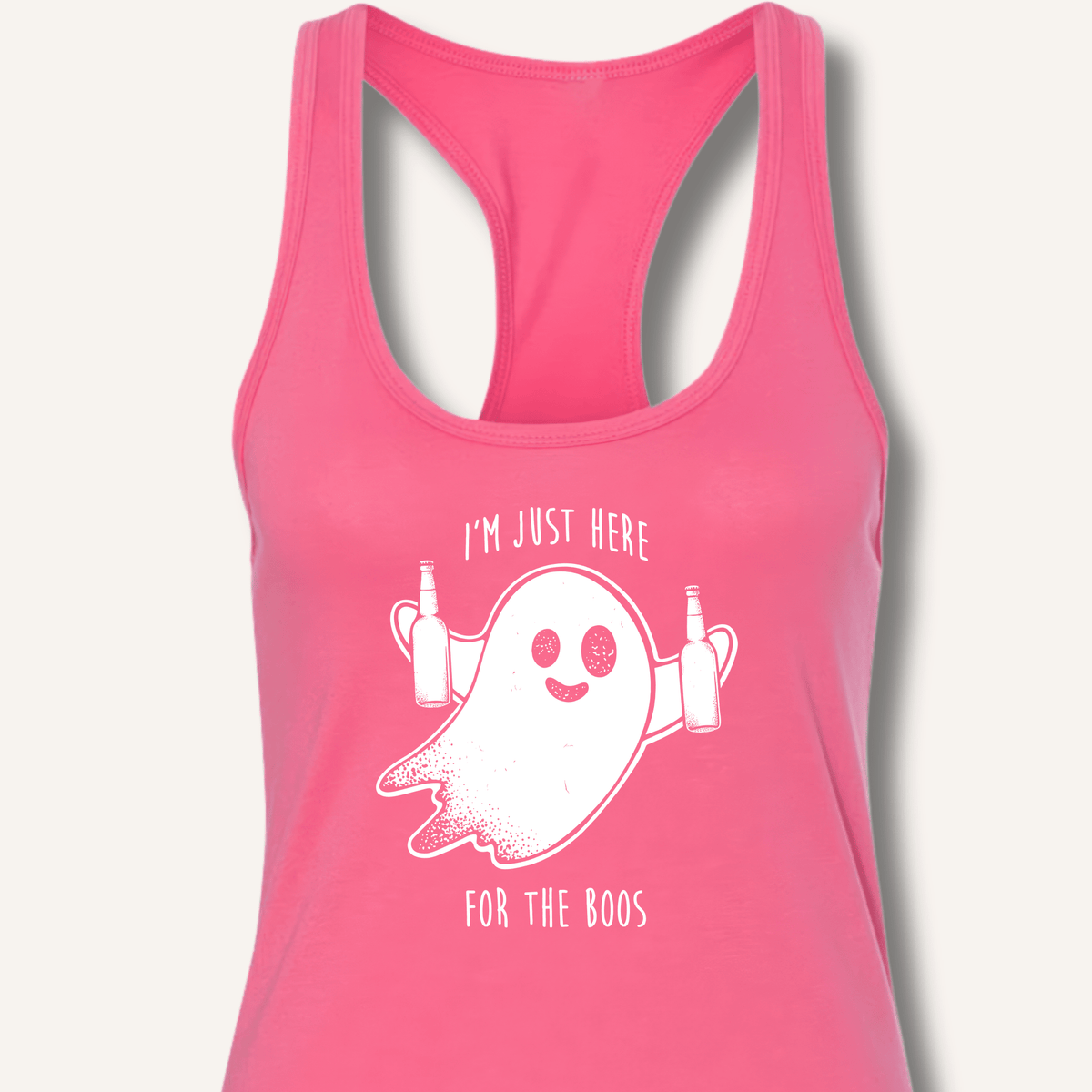 I'm Just Here For The Boos Racerback Tank - Sip & Shirt