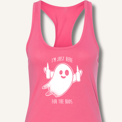 I'm Just Here For The Boos Racerback Tank - Sip & Shirt