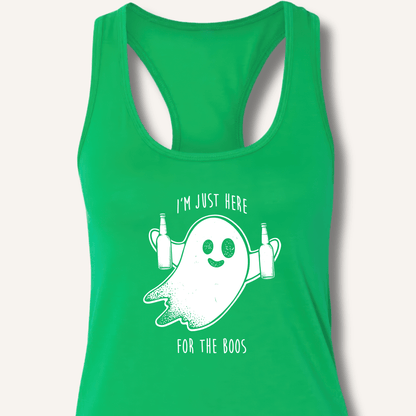 I'm Just Here For The Boos Racerback Tank - Sip & Shirt