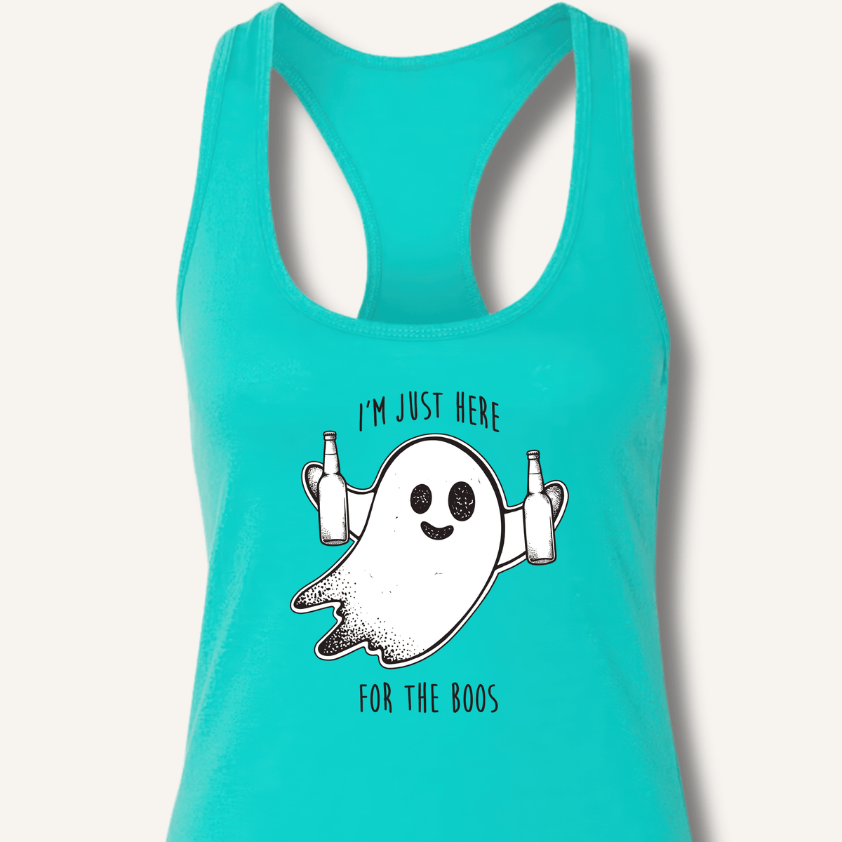 I'm Just Here For The Boos Racerback Tank - Sip & Shirt