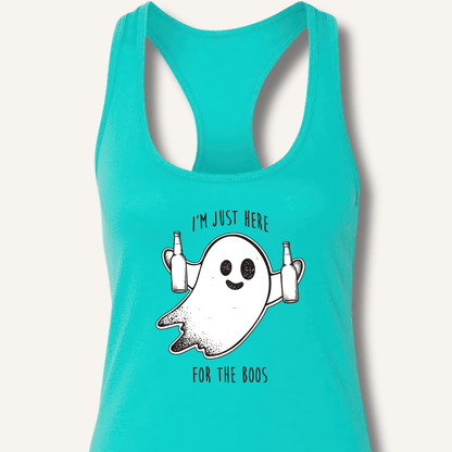 I'm Just Here For The Boos Racerback Tank - Sip & Shirt