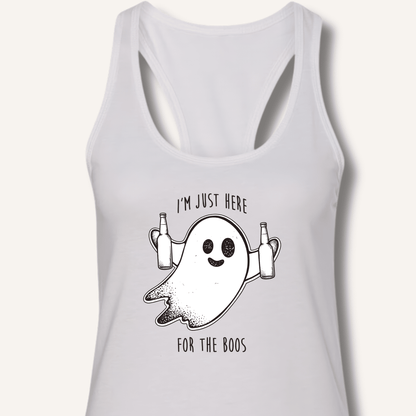 I'm Just Here For The Boos Racerback Tank - Sip & Shirt
