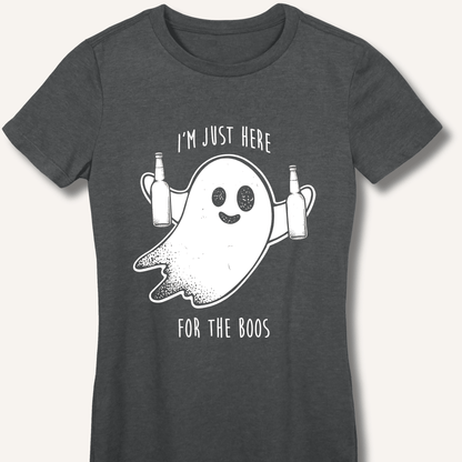 I'm Just Here For The Boos Women's Fitted T-Shirt - Sip & Shirt