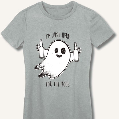 I'm Just Here For The Boos Women's Fitted T-Shirt - Sip & Shirt