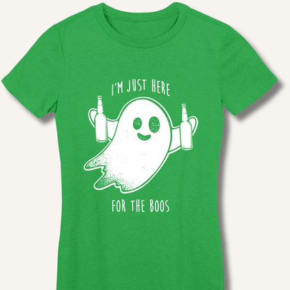I'm Just Here For The Boos Women's Fitted T-Shirt - Sip & Shirt