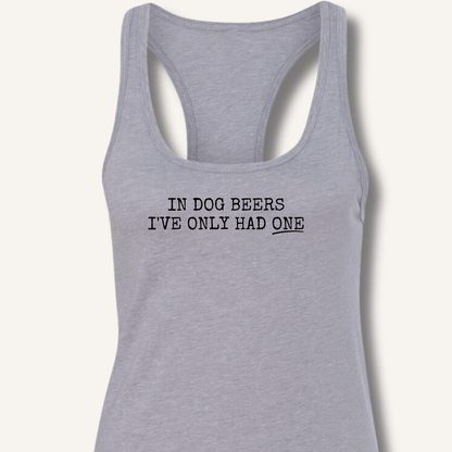 In Dog Beers Racerback Tank - Sip & Shirt