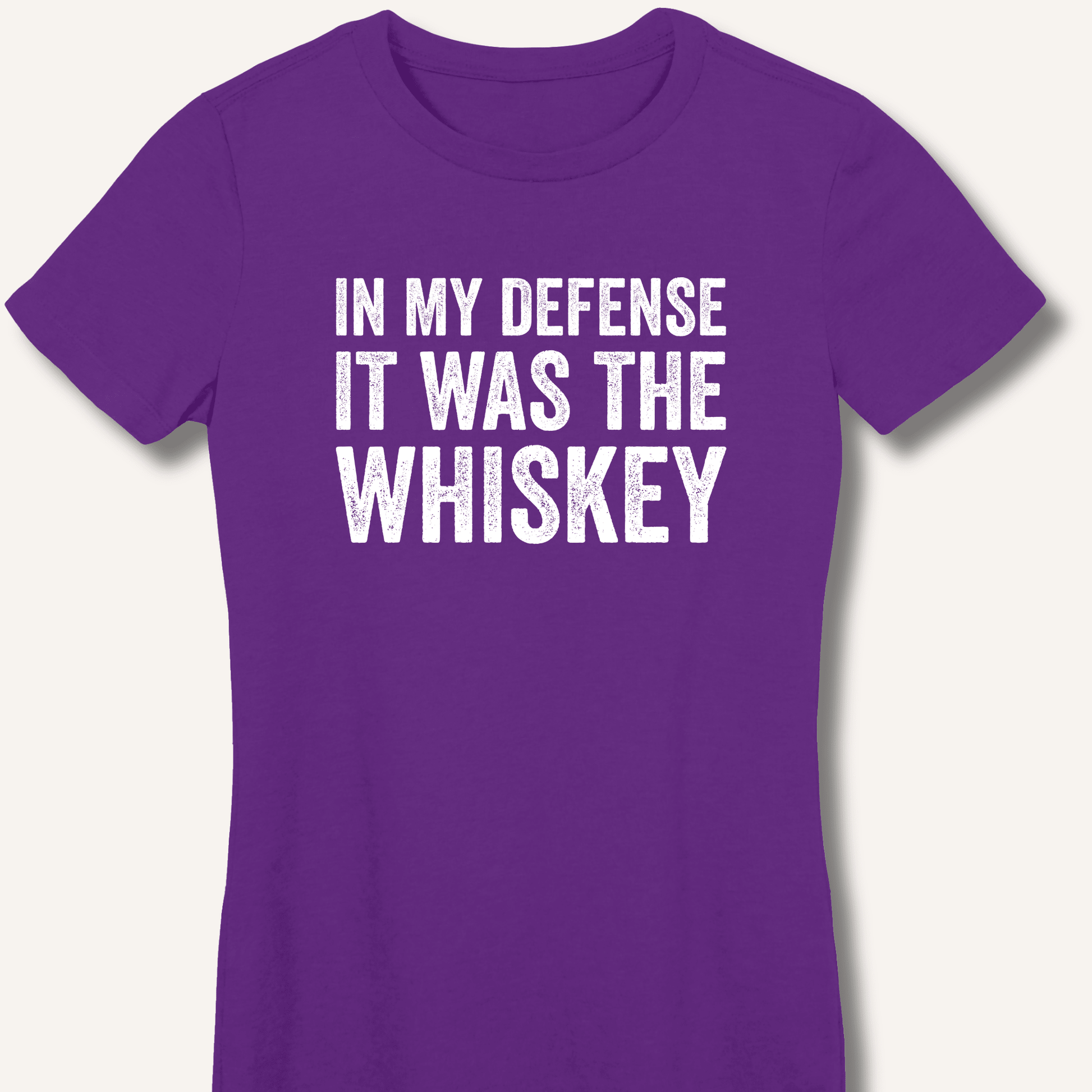 In My Defense It Was The Whiskey Fitted T-Shirt - Sip & Shirt