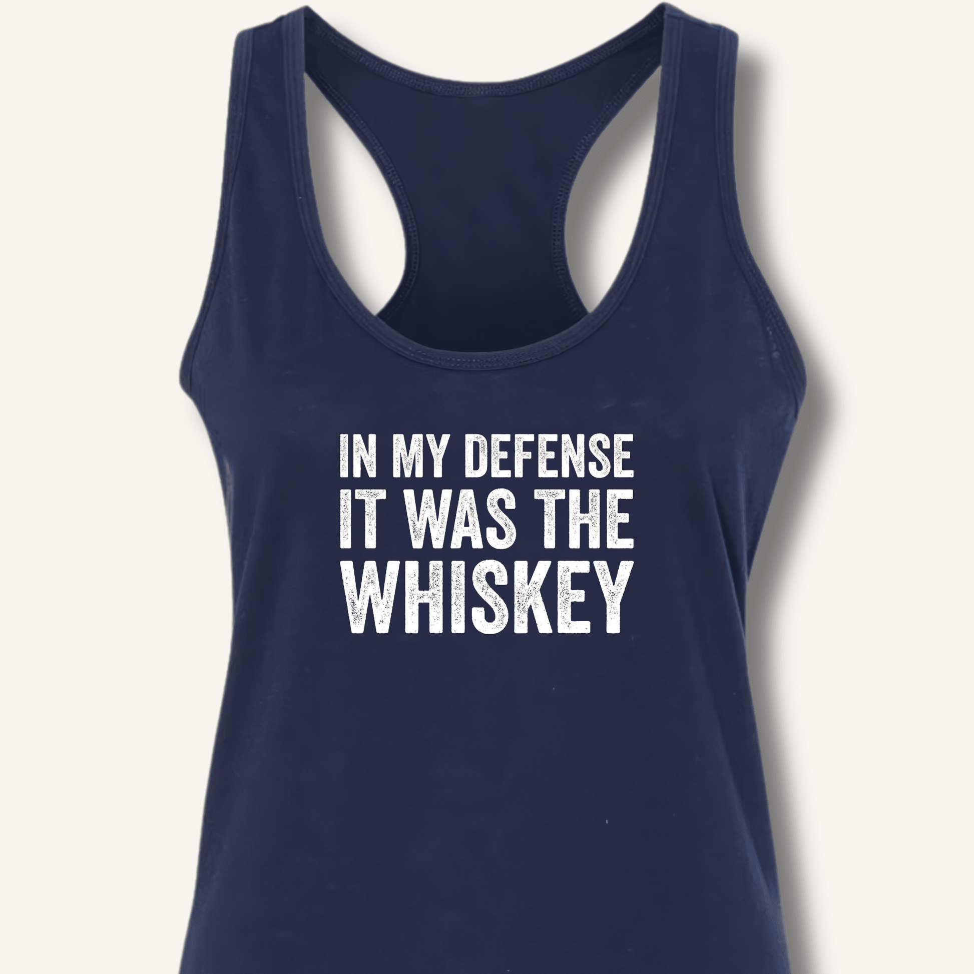 In My Defense It Was The Whiskey Racerback Tank - Sip & Shirt