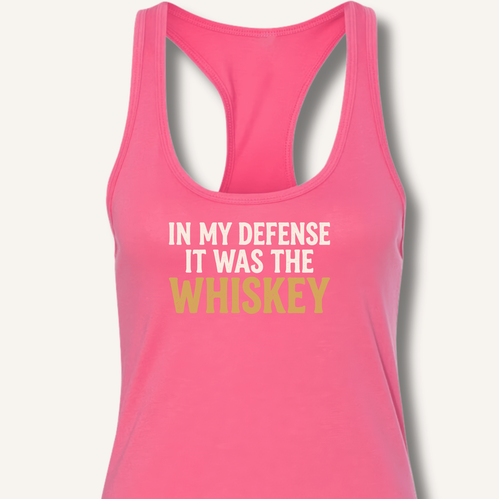 In My Defense It Was The Whiskey Racerback Tank - Sip & Shirt
