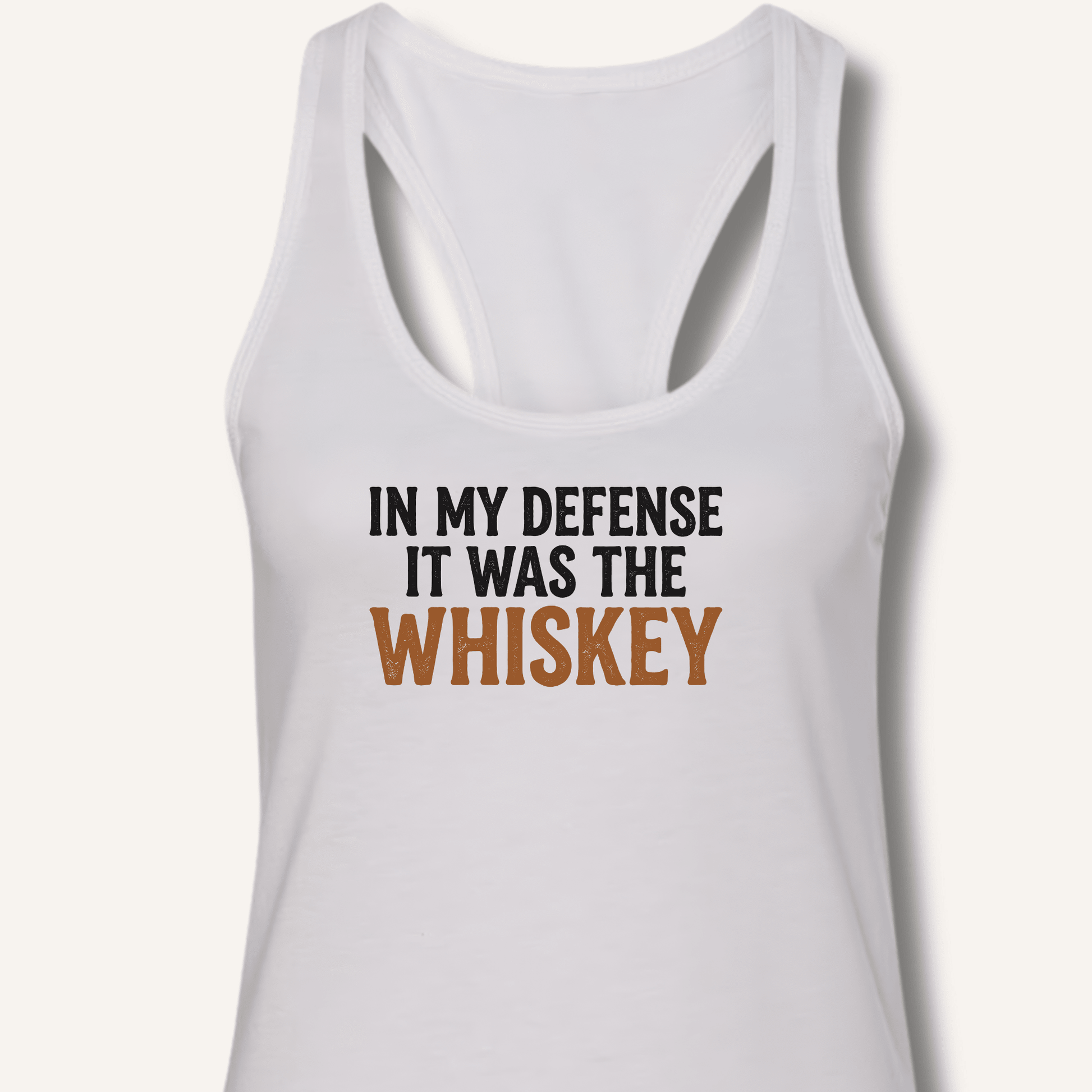 In My Defense It Was The Whiskey Racerback Tank - Sip & Shirt