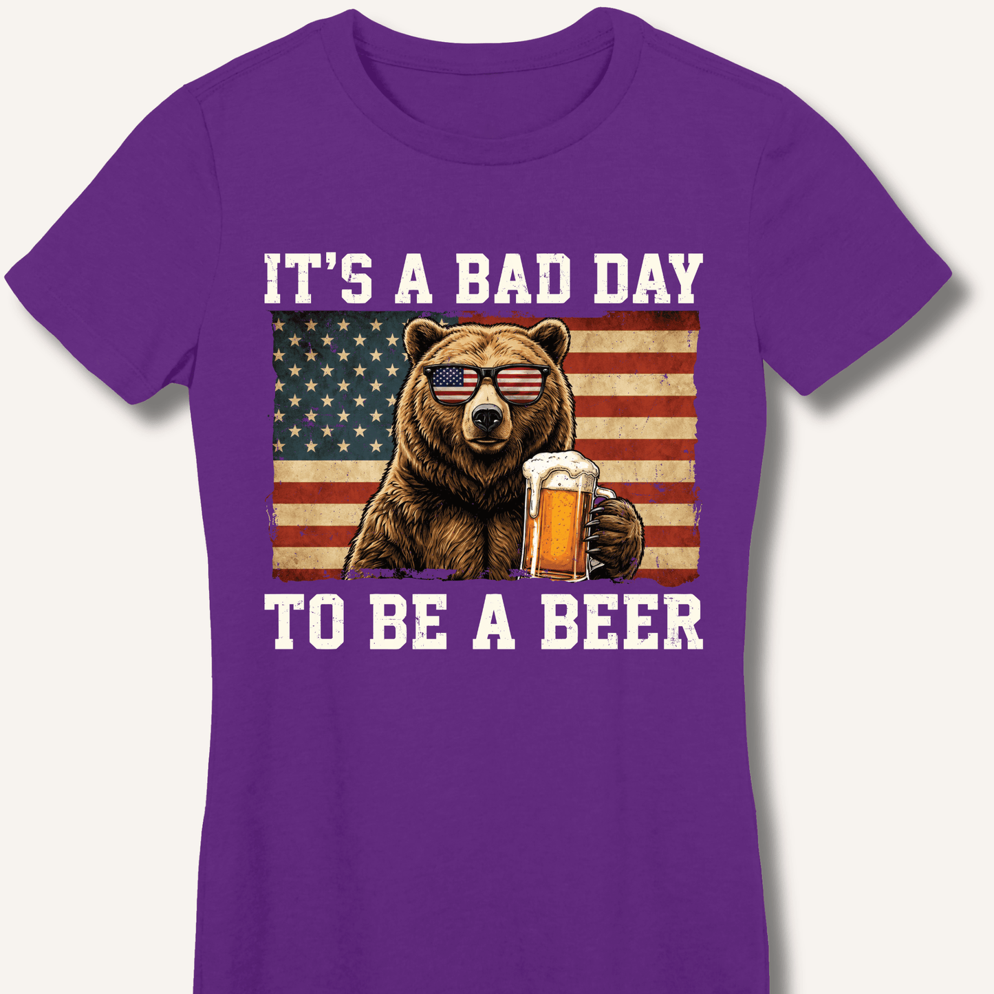 It's a Bad Day to Be a Beer Fitted T-Shirt - Sip & Shirt