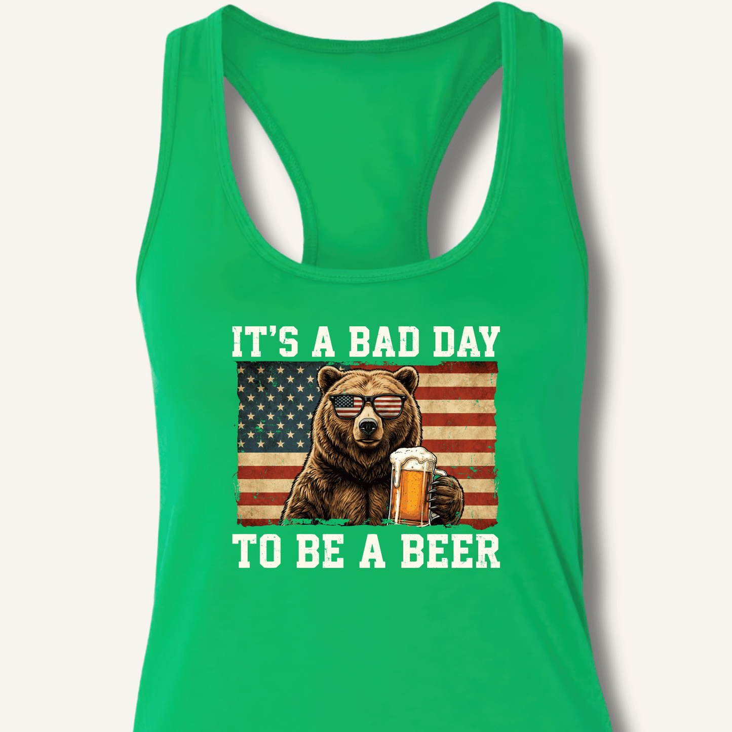 It's a Bad Day to Be a Beer Racerback Tank - Sip & Shirt