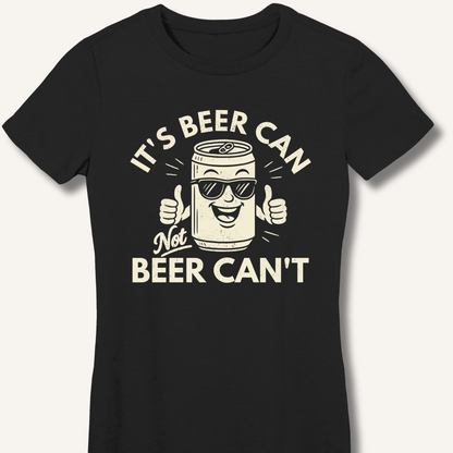 It's Beer Can Fitted T-Shirt - Sip & Shirt