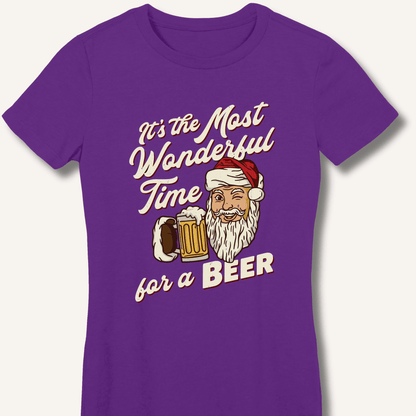 It's the Most Wonderful Time for a Beer Fitted T-Shirt - Sip & Shirt