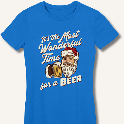 It's the Most Wonderful Time for a Beer Fitted T-Shirt - Sip & Shirt