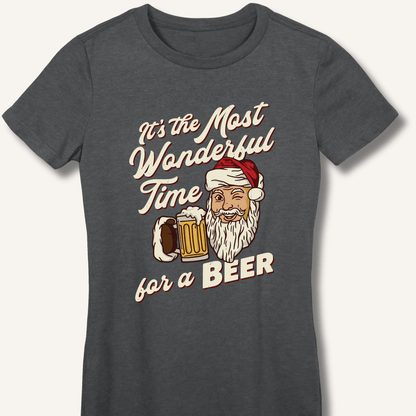 It's the Most Wonderful Time for a Beer Fitted T-Shirt - Sip & Shirt