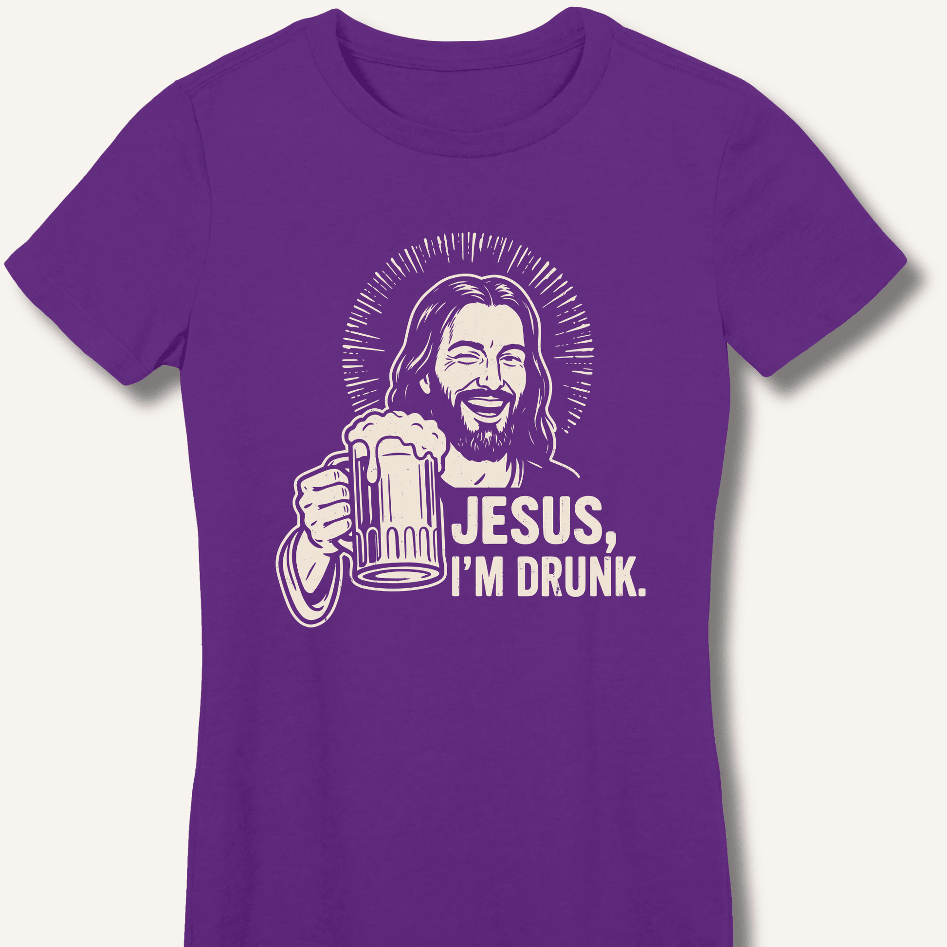 Jesus, I'm Drunk Fitted T-Shirt - Sip & Shirt