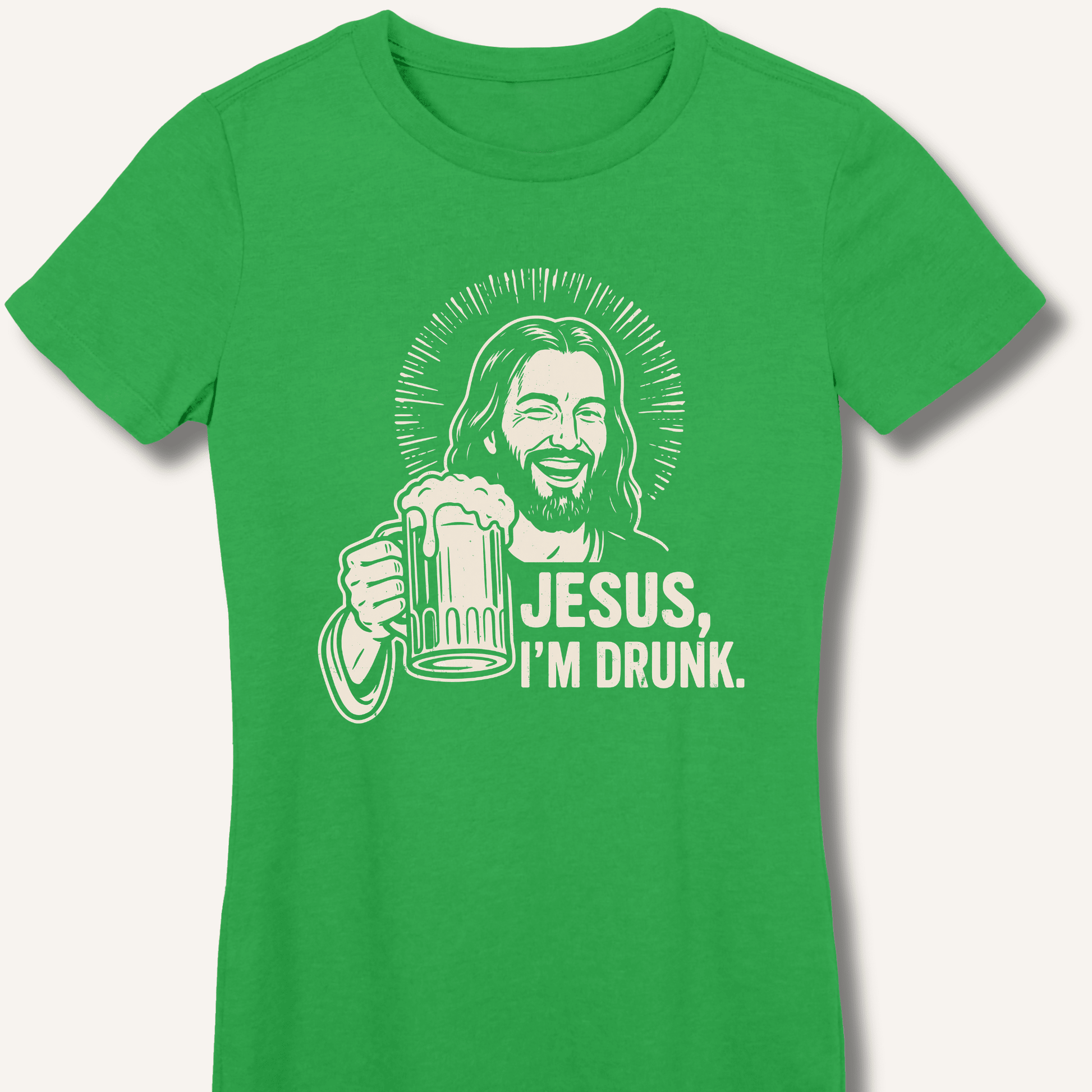 Jesus, I'm Drunk Fitted T-Shirt - Sip & Shirt