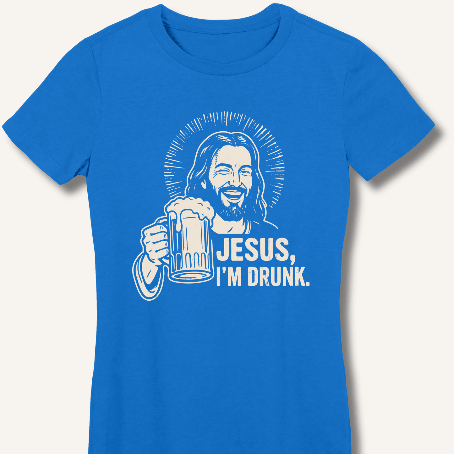 Jesus, I'm Drunk Fitted T-Shirt - Sip & Shirt