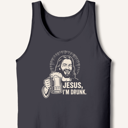 Jesus, I'm Drunk Tank - Sip & Shirt