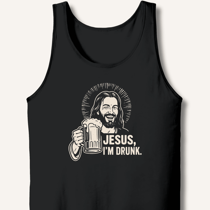 Jesus, I'm Drunk Tank - Sip & Shirt
