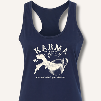 Karma Cafe Racerback Tank - Sip & Shirt