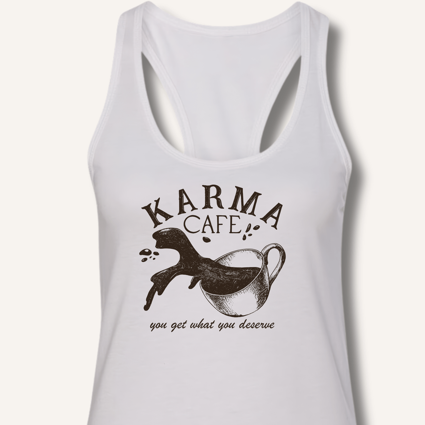 Karma Cafe Racerback Tank - Sip & Shirt