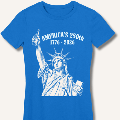 Lady Liberty's Beer Toast Fitted T-Shirt - Sip & Shirt
