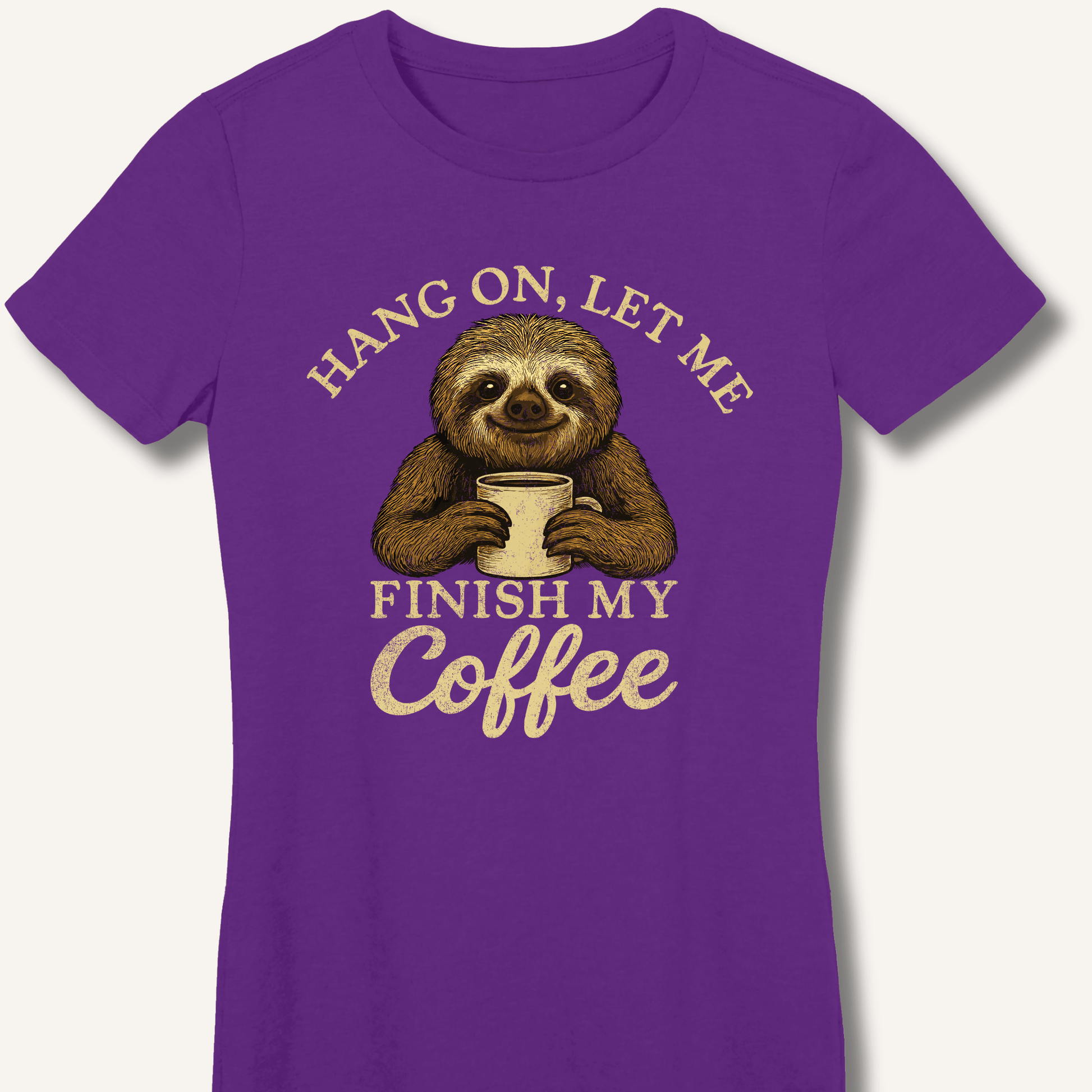 Let Me Finish My Coffee Fitted T-Shirt - Sip & Shirt