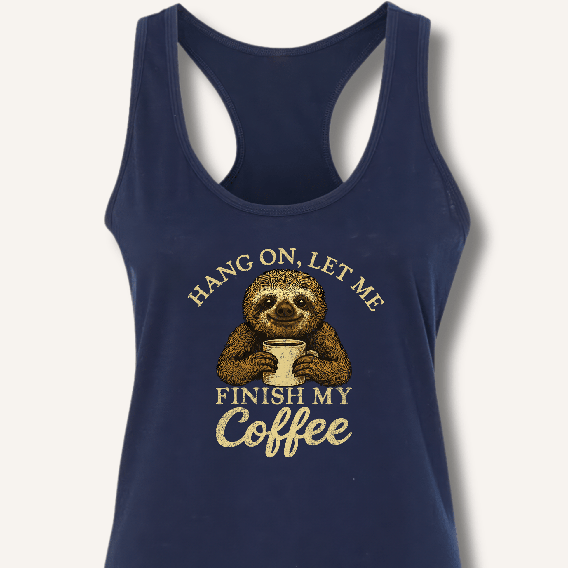 Let Me Finish My Coffee Racerback Tank - Sip & Shirt