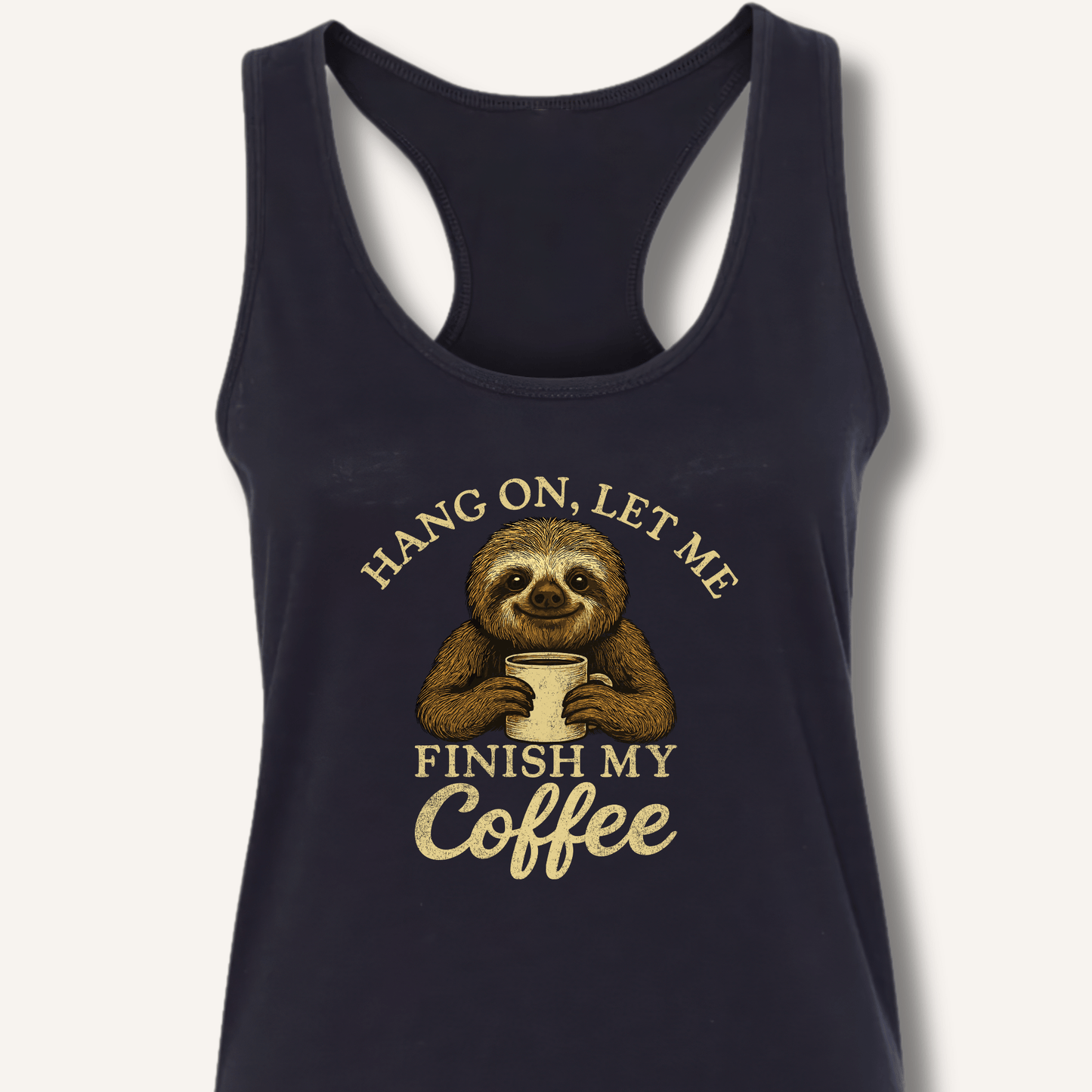 Let Me Finish My Coffee Racerback Tank - Sip & Shirt