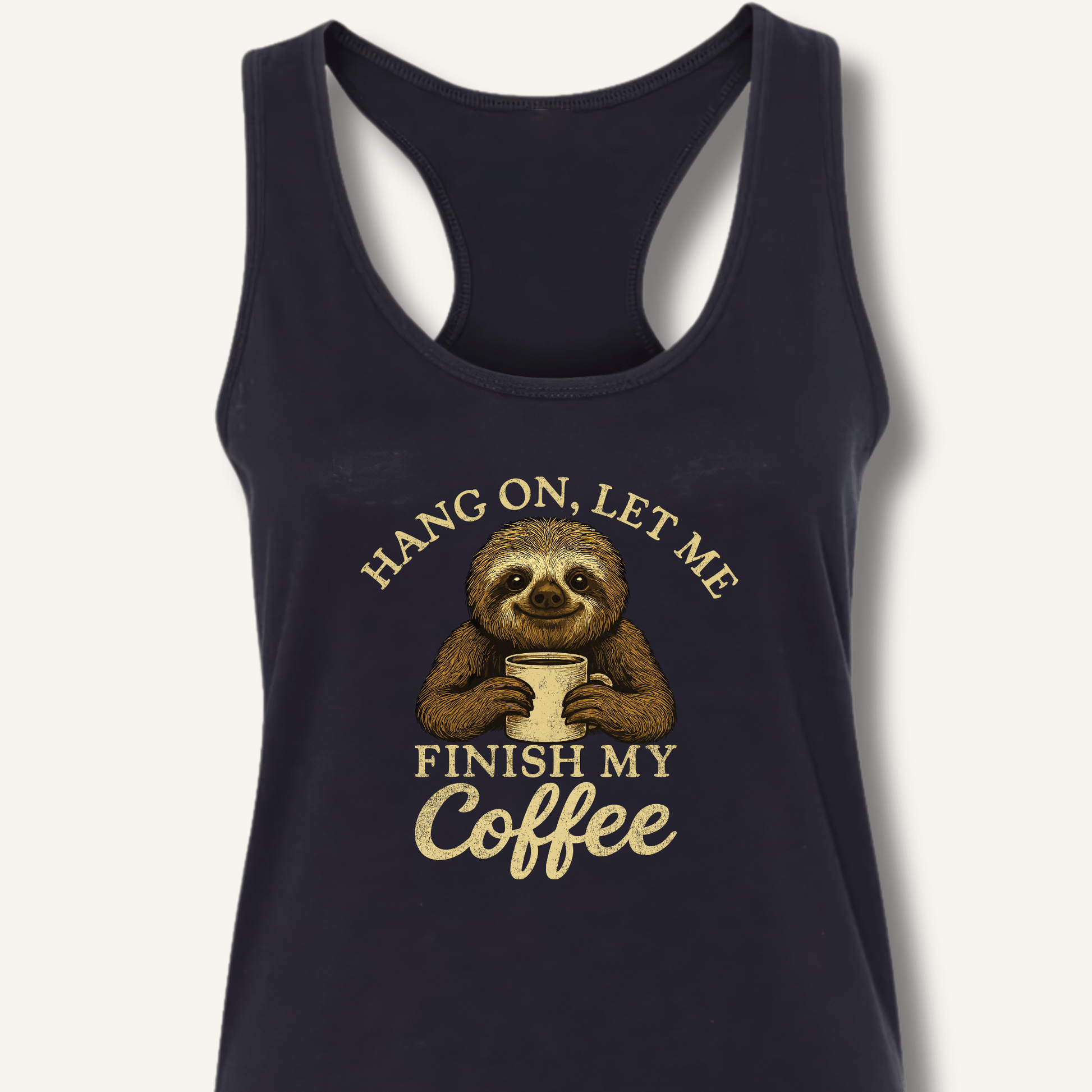 Let Me Finish My Coffee Racerback Tank - Sip & Shirt