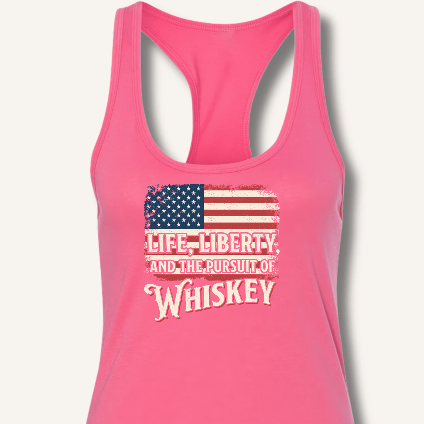 Life, Liberty, and the Pursuit of Whiskey Racerback Tank - Sip & Shirt