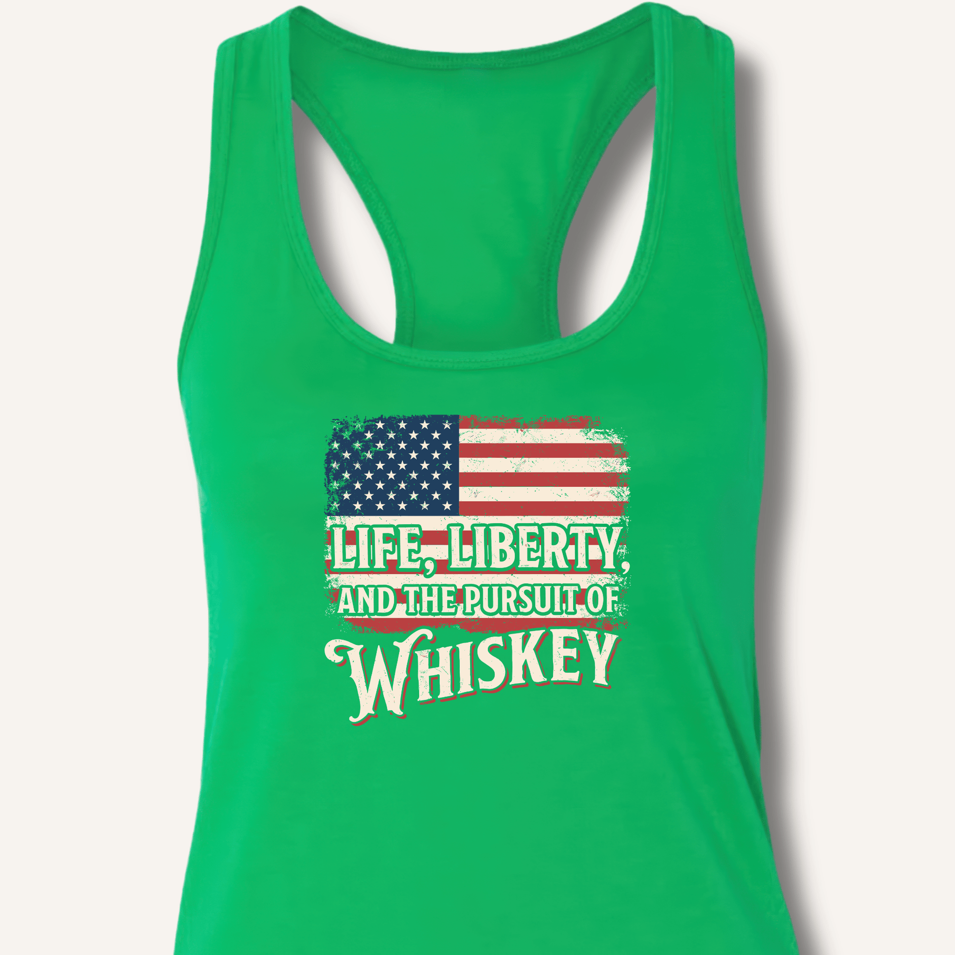 Life, Liberty, and the Pursuit of Whiskey Racerback Tank - Sip & Shirt